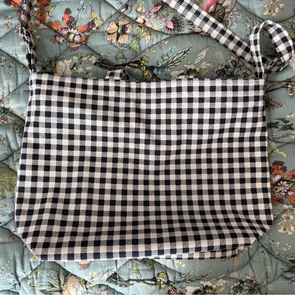 Baggu Horizontal Zip Duck Bag - Black & White Gingham - Picture 2 of 2